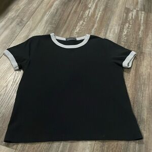 Brandy Melville Nadine Navy Blue Ringer Tee